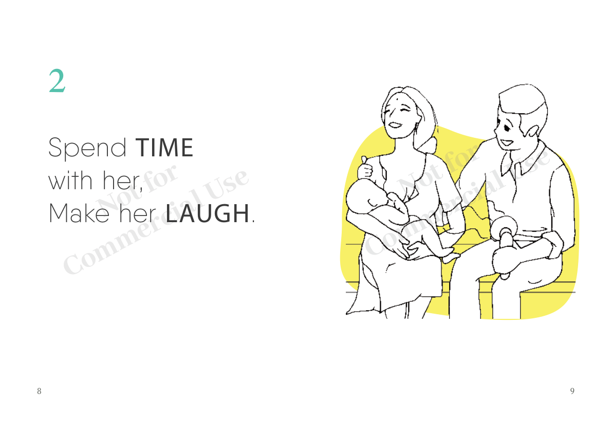 Manual spread: Spend time with her, make her laugh
