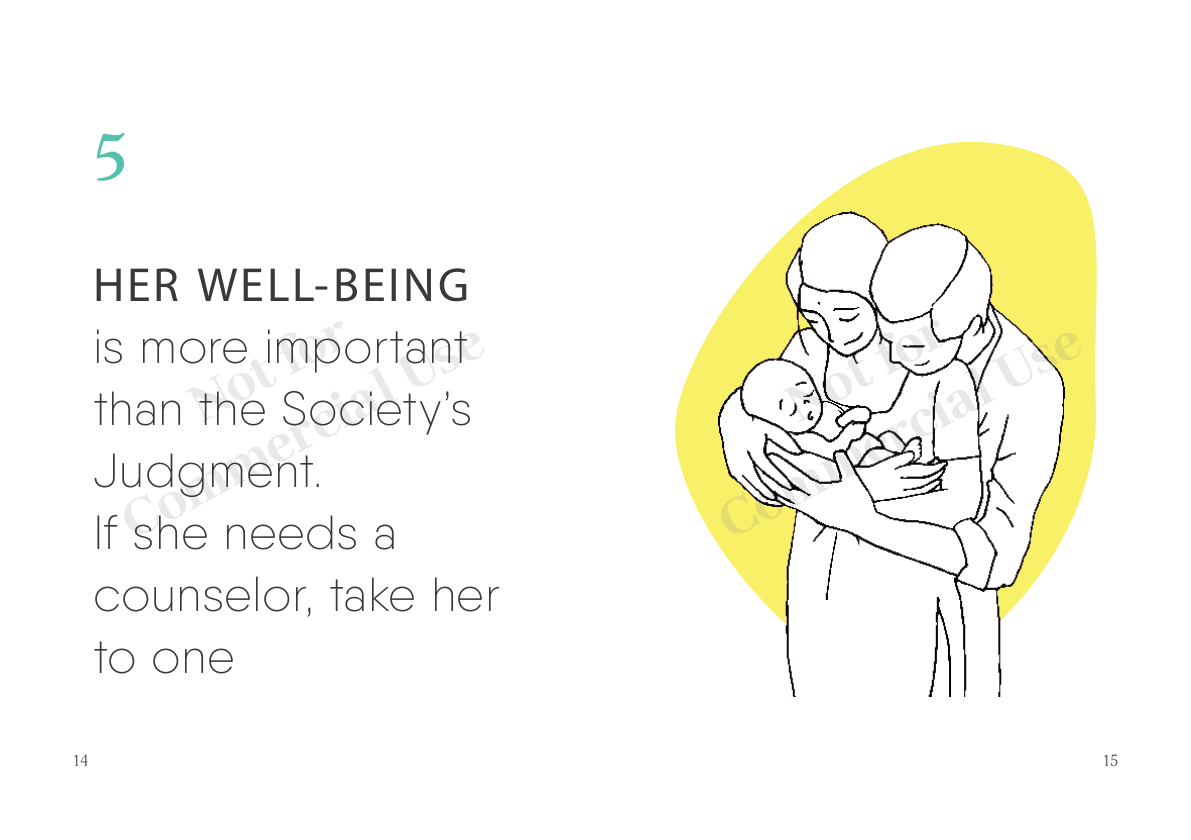 Manual spread: her wellbeing is more important than society's judgment